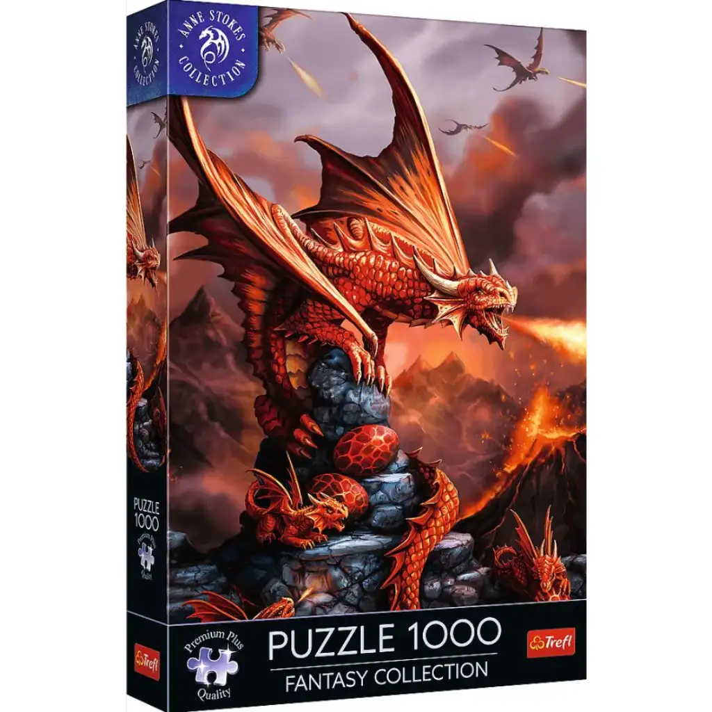 Anne Stokes: Tűzokádó sárkány 1000db-os prémium plusz puzzle - Trefl kép 1