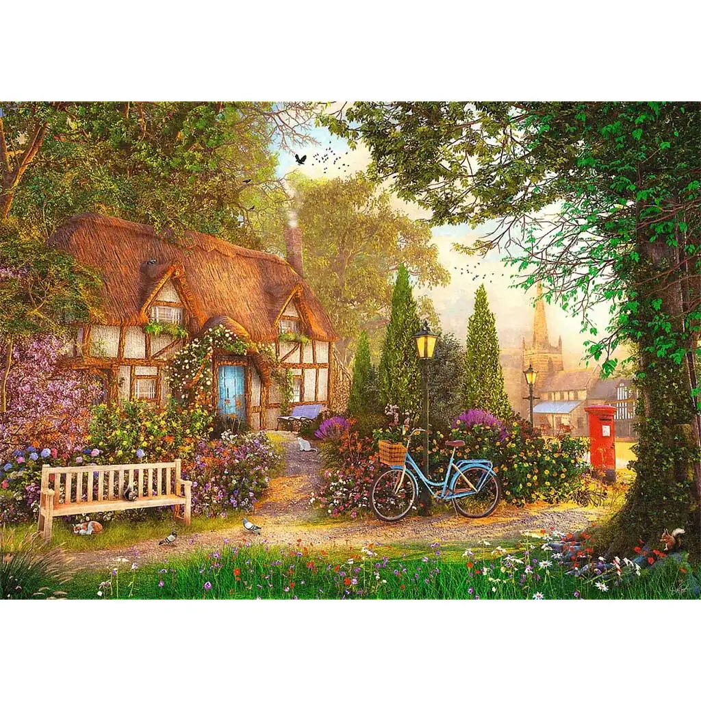 Nádfedeles házikó 1000db-os prémium puzzle - Trefl kép 2