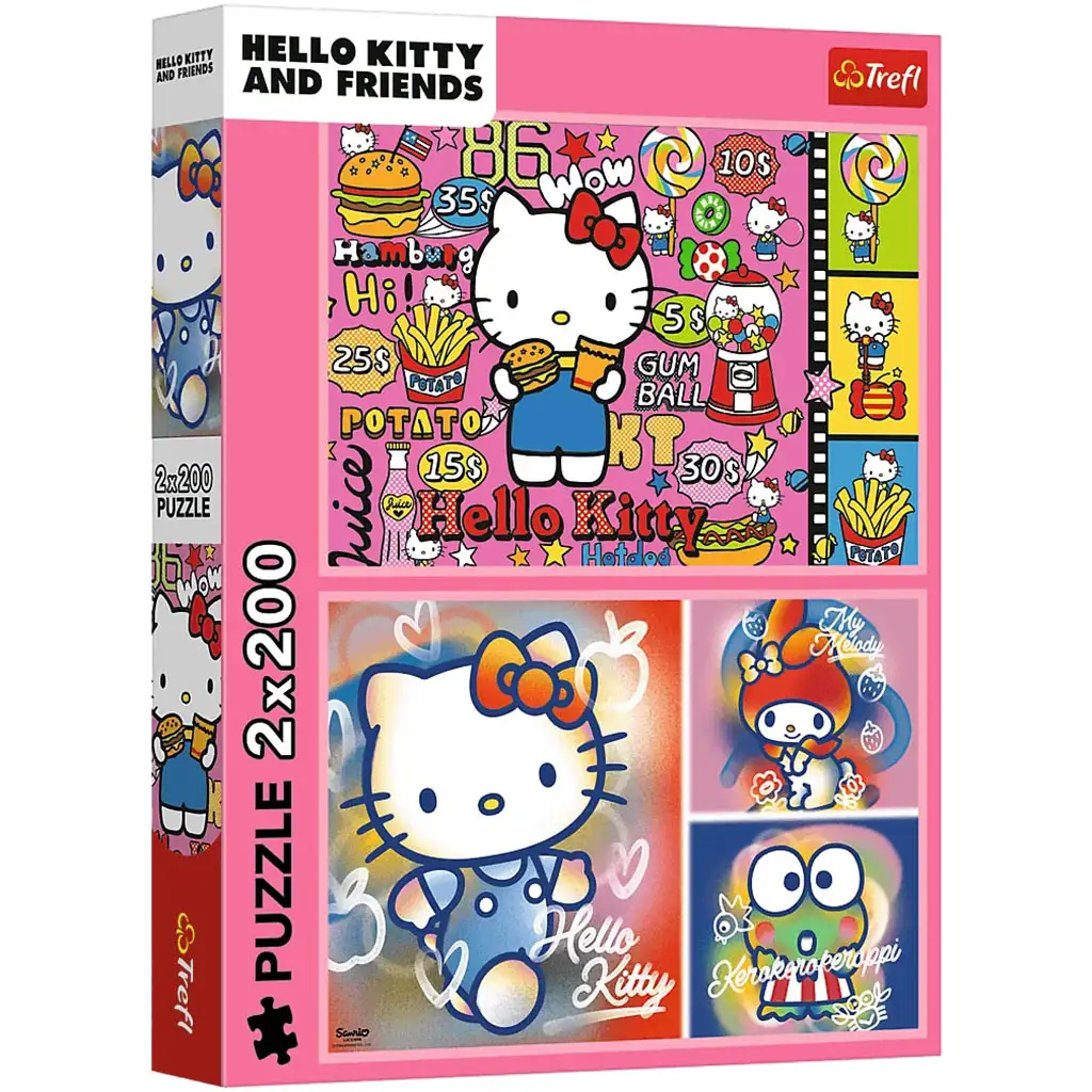 Hello Kitty és barátai 2x200-as puzzle - Trefl kép 1