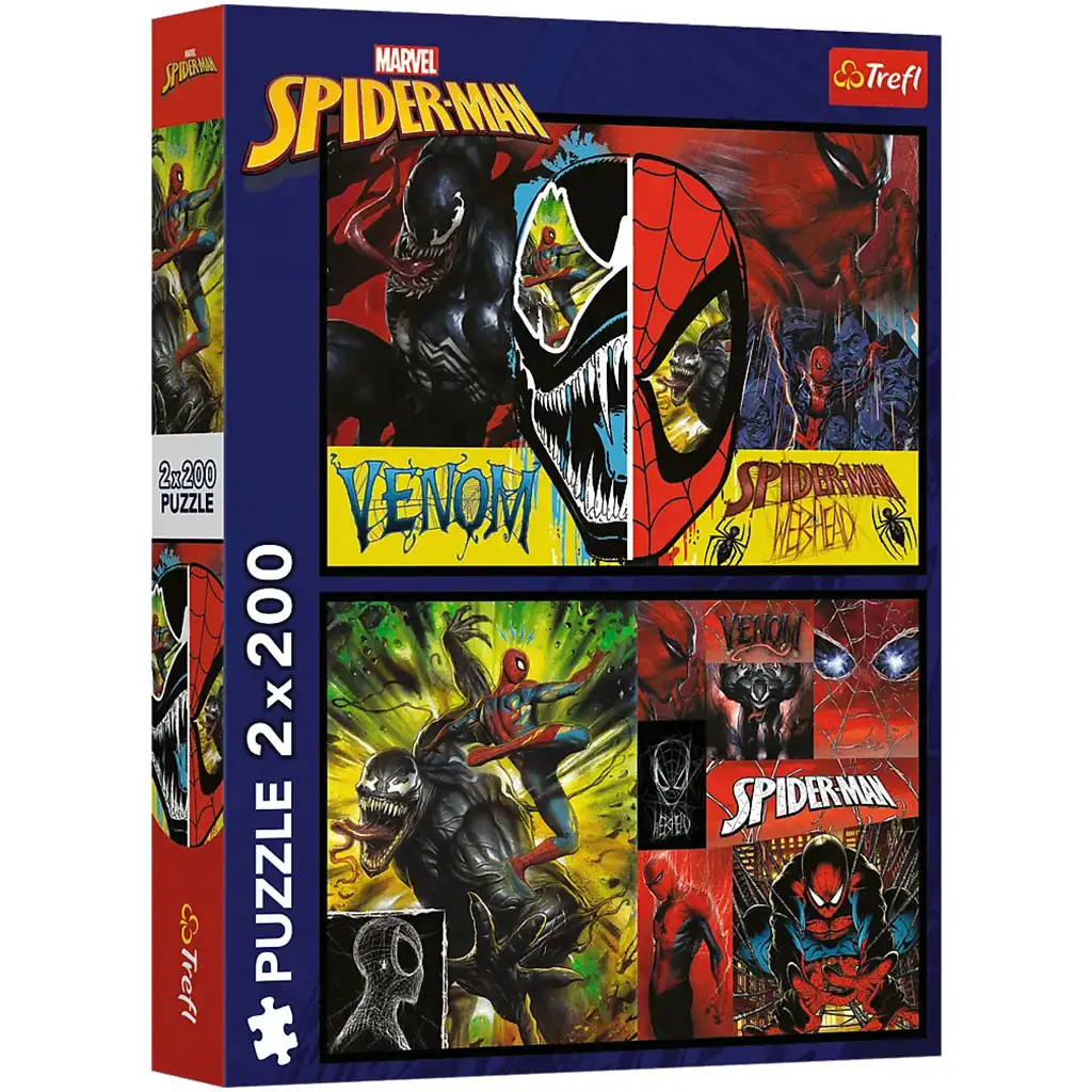Marvel: Pókember vs Venom 2x200db-os puzzle - Trefl kép 1