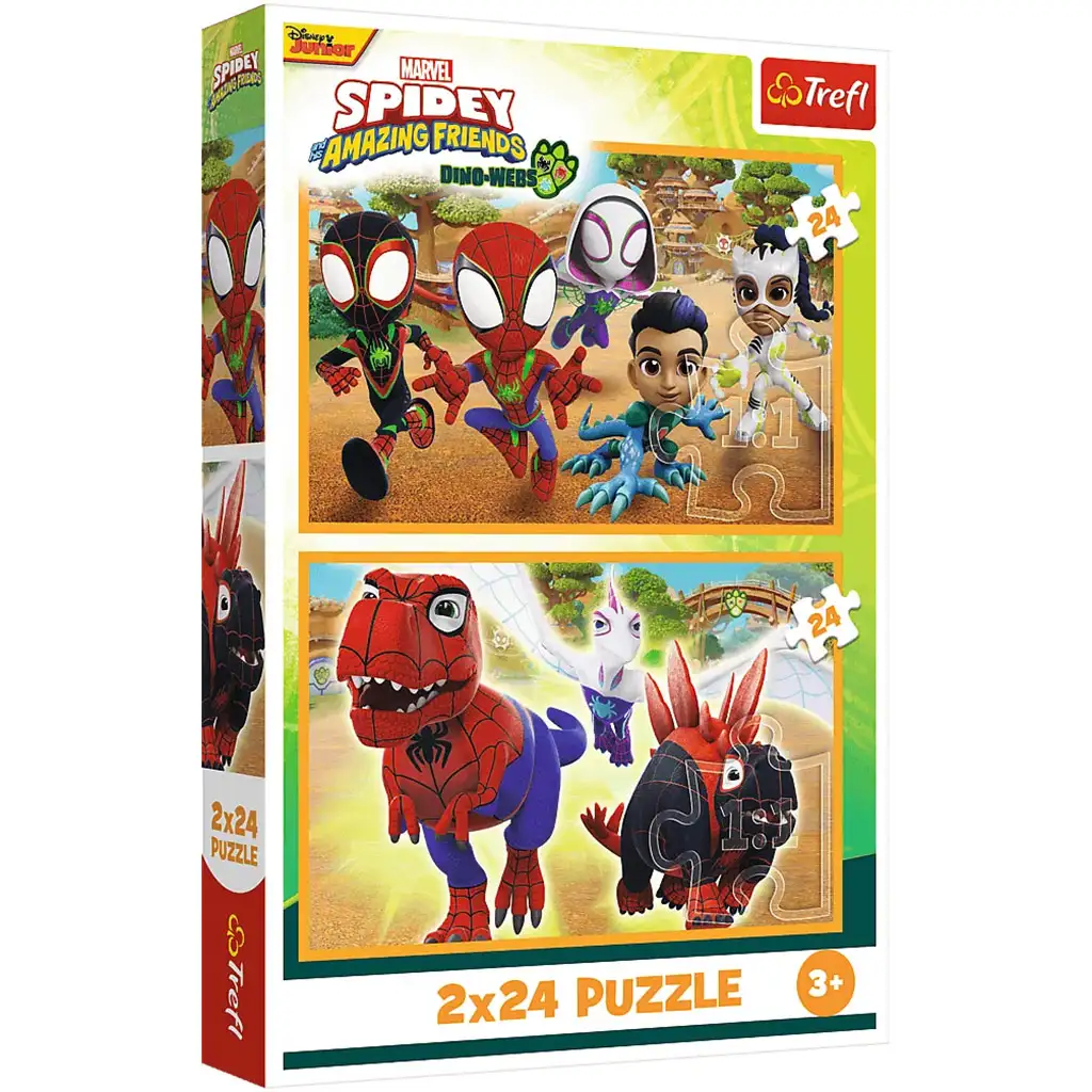 Spidey és a dinók 2x24db-os puzzle - Trefl kép 1