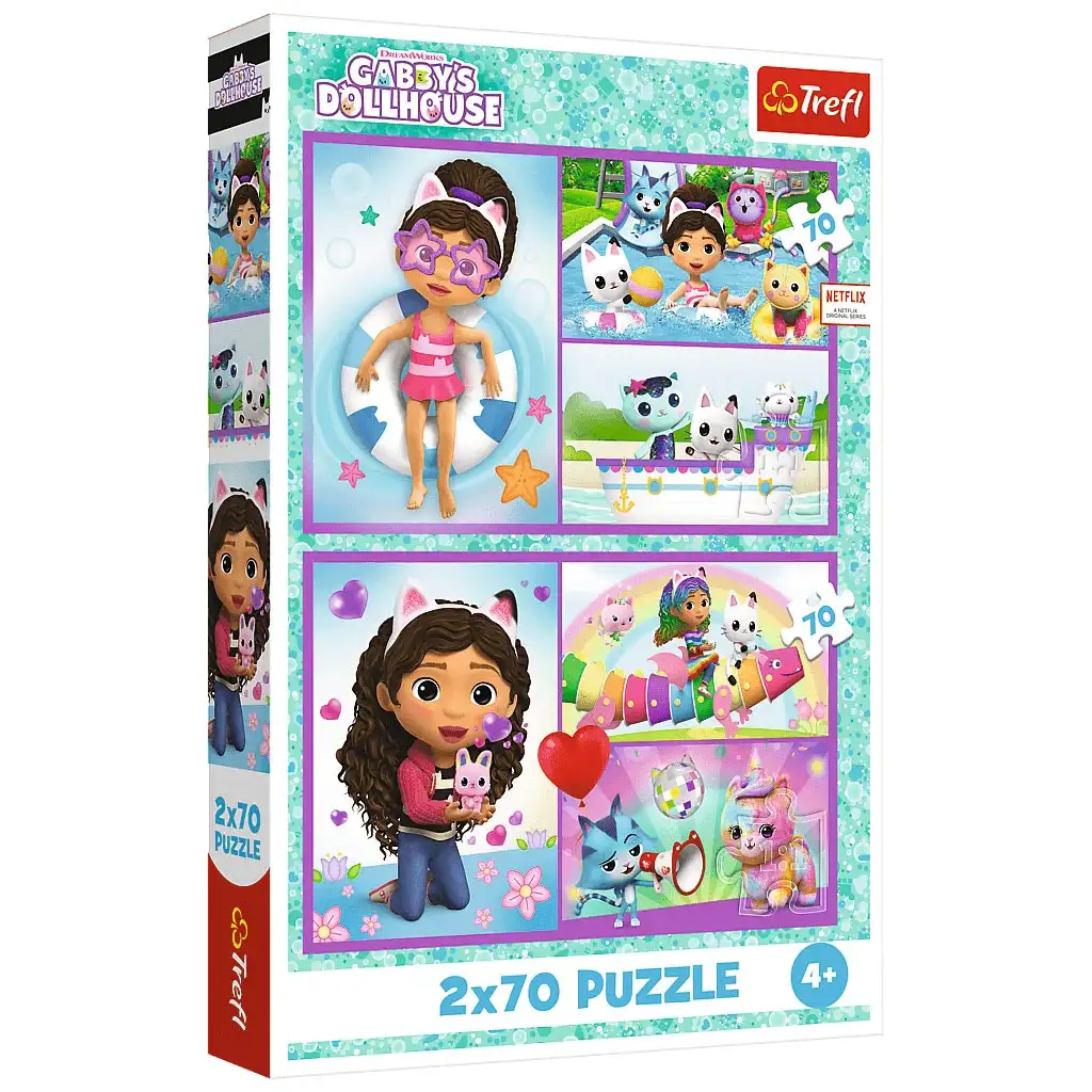 Gabi babaháza egy játékos nap 2x70db-os puzzle - Trefl kép 1