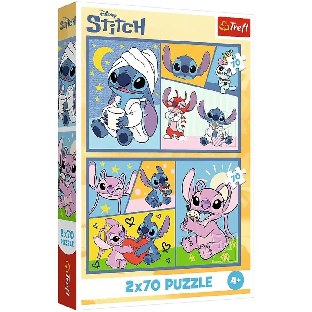 Stitch és barátai 2x70db-os puzzle - Trefl kép 1