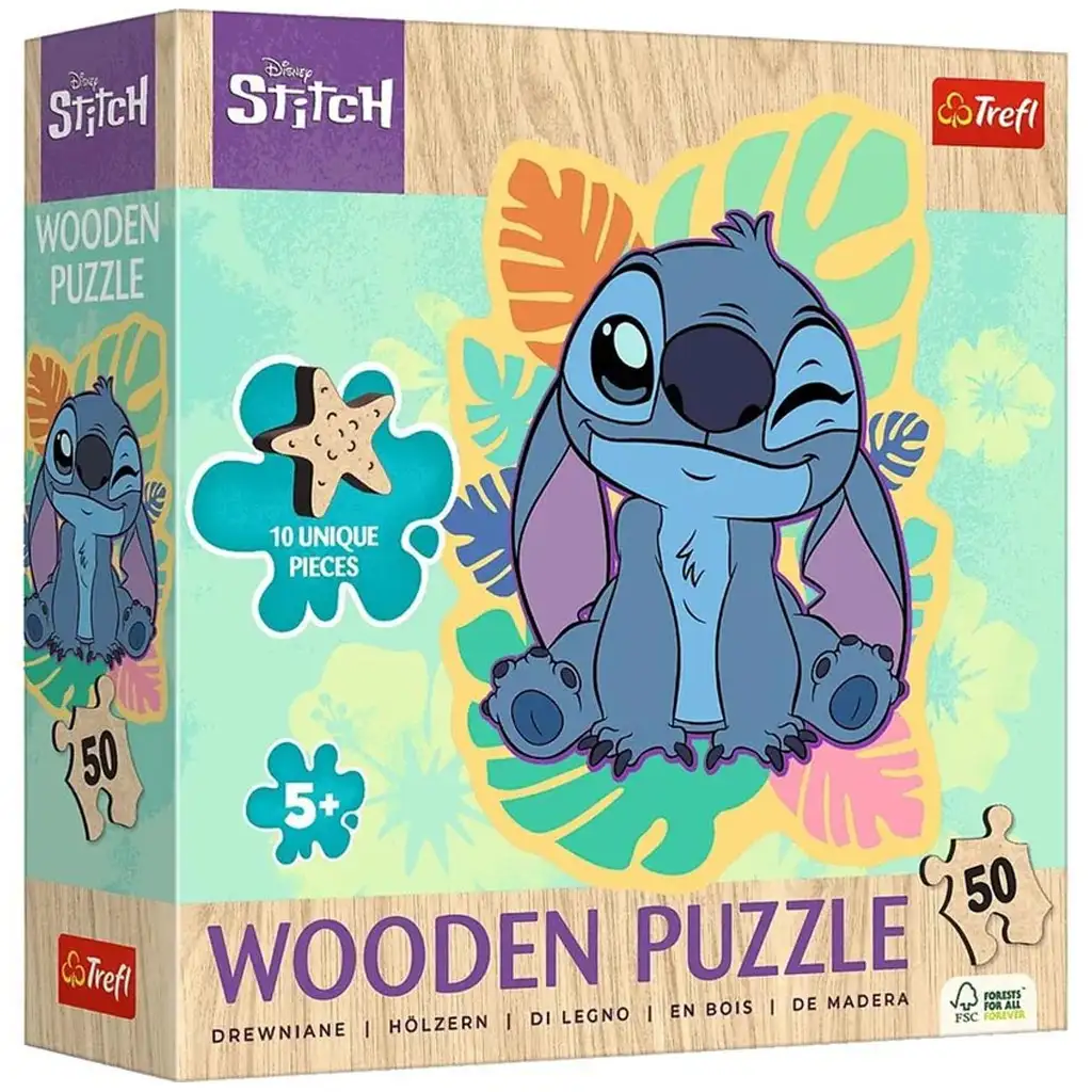 Stitch trópusi kalandja 50db-os fa puzzle - Trefl kép 1