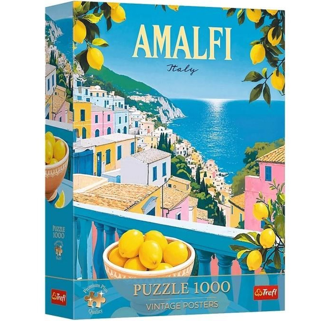 Olaszország Amalfi vintage posters prémium plusz 1000db-os puzzle - Trefl kép 1
