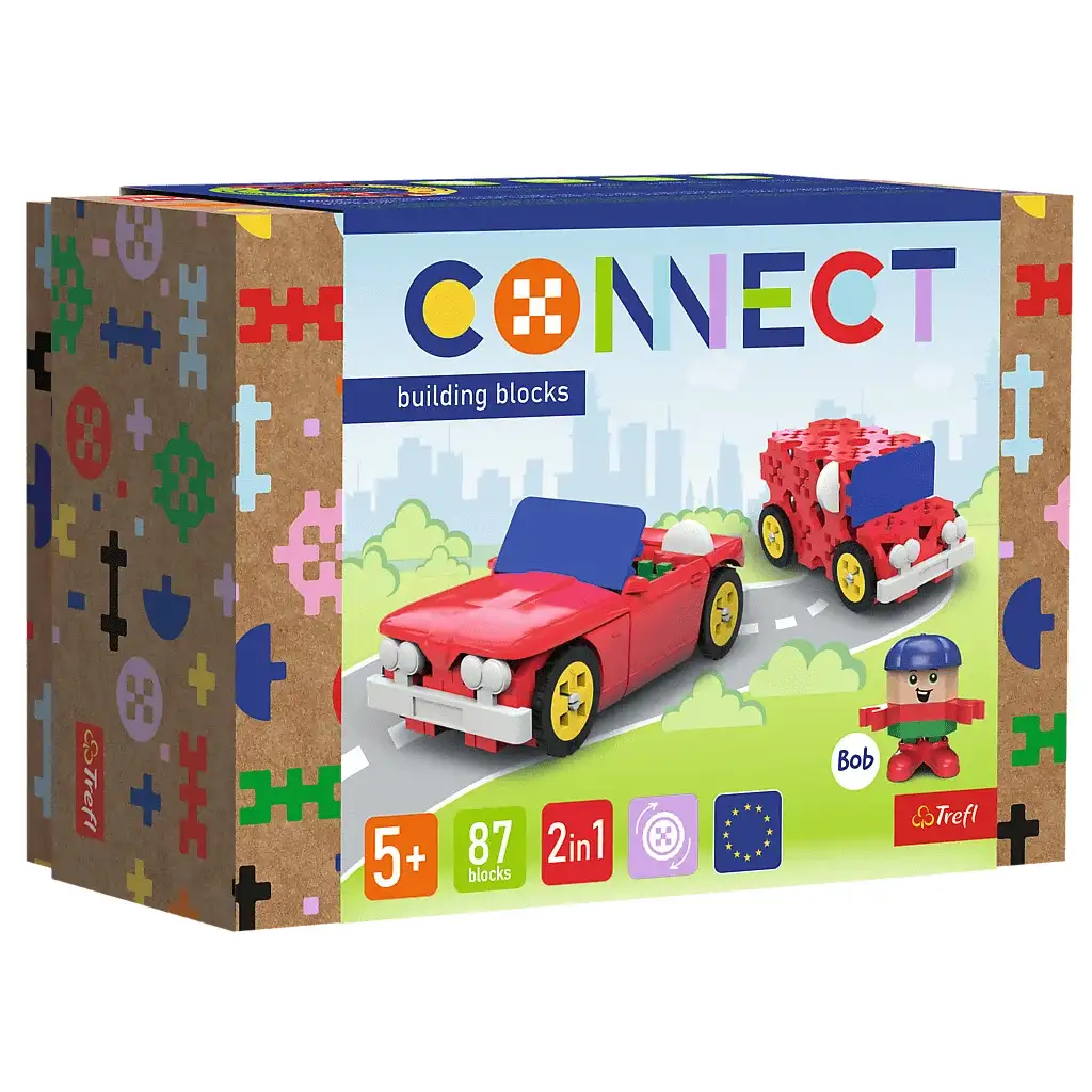 Connect: Kabrió és furgon 87db-os építőjáték szett - Trefl kép 1