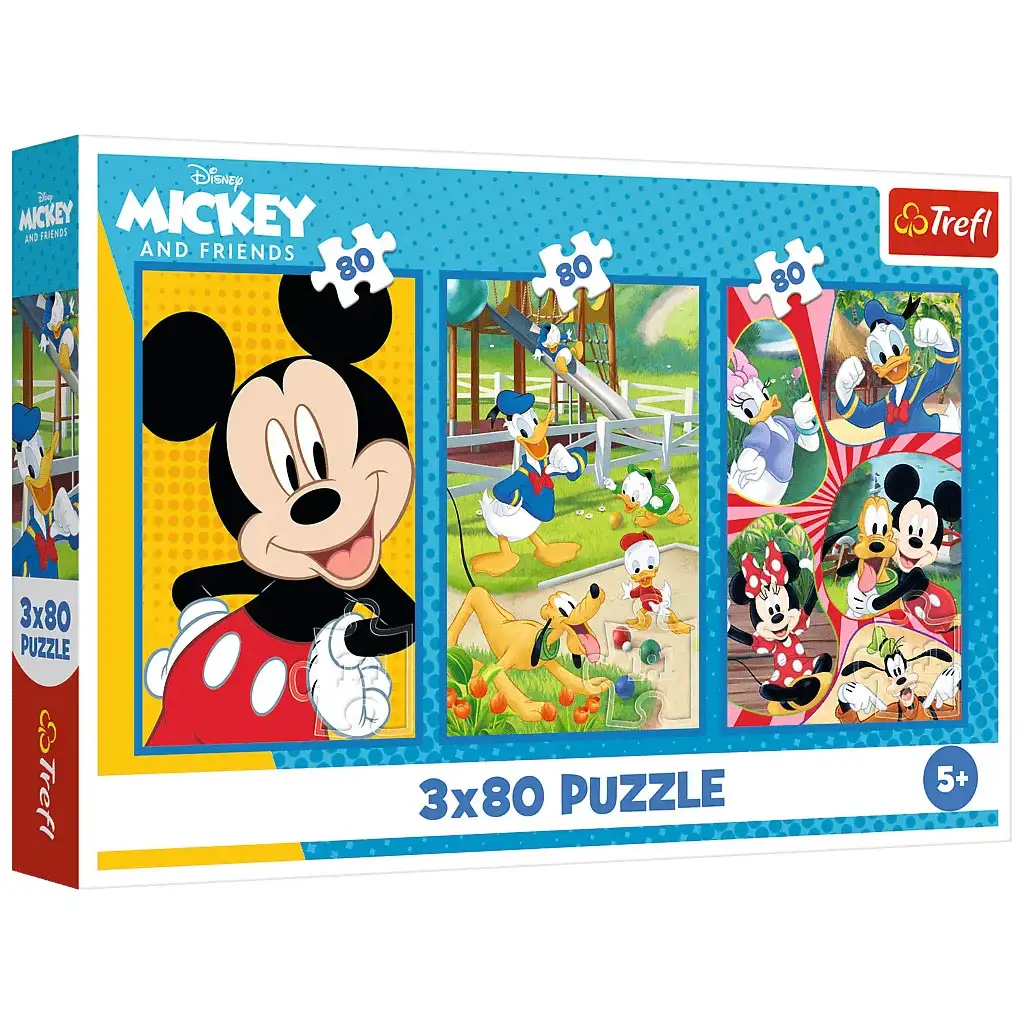 Disney: Mickey egér csapata 3x80db-os puzzle - Trefl kép 1