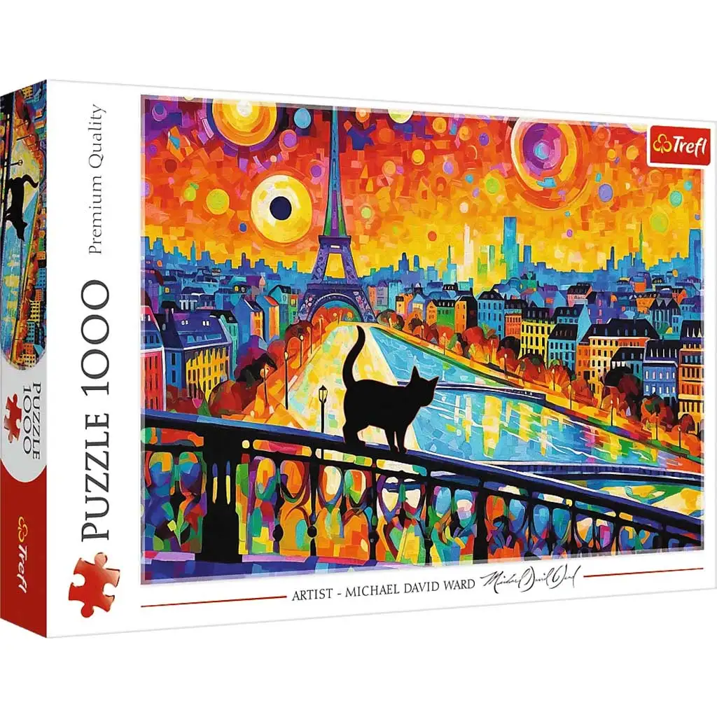 Egy cica Párizsban 1000db-os HQ puzzle kirakó - Trefl kép 1