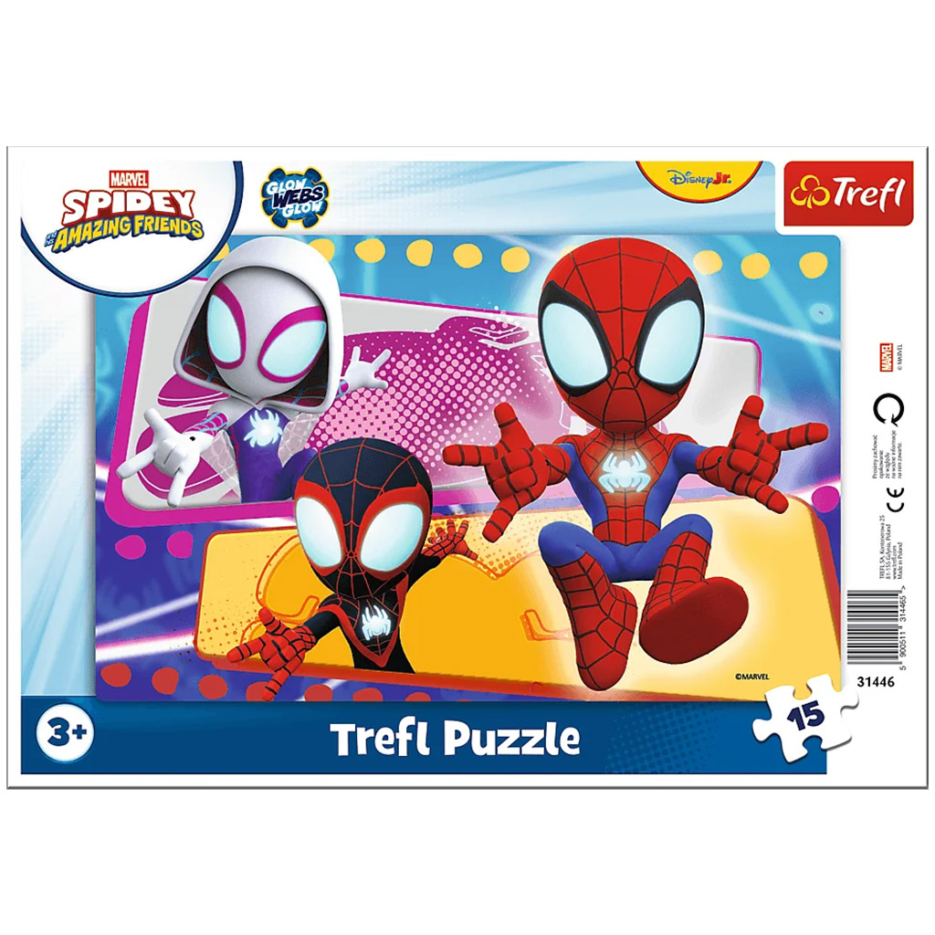 Marvel Spidey pókcsapat 15db-os keretes puzzle - Trefl kép 1