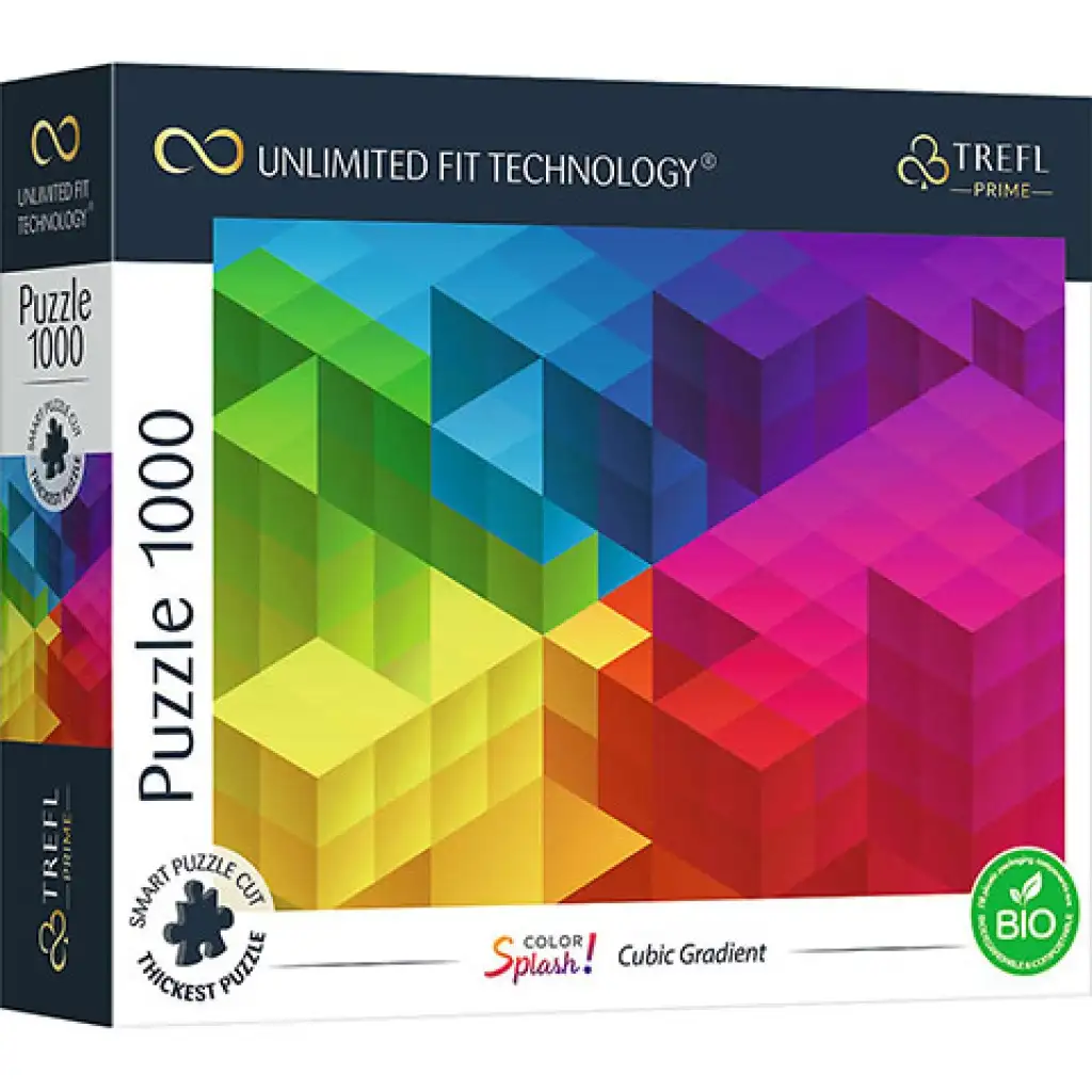 Color Splash Kocka gradiens 1000 db-os UFT puzzle - Trefl kép 1