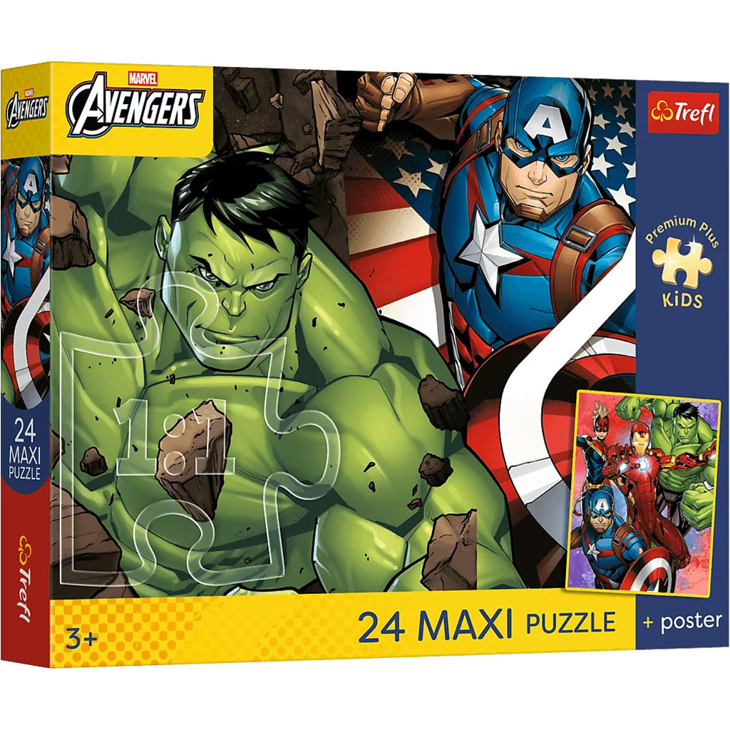 Marvel Bosszúállók a csapat 24db-os Maxi puzzle - Trefl kép 1
