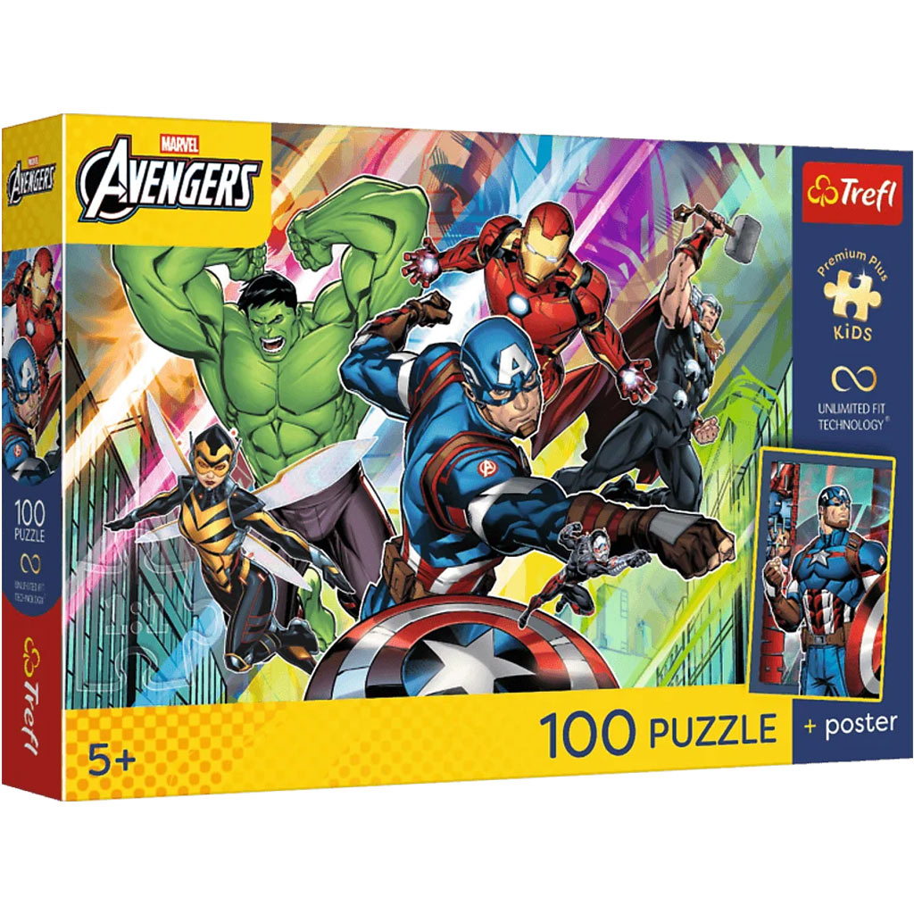 Marvel Bosszúállók Erő és hatalom 100db-os puzzle - Trefl kép 1