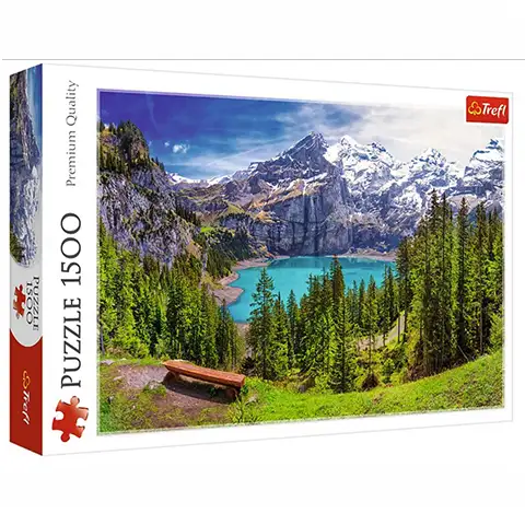 Oeschinen-tó Alpok, Svájc 1500db-os prémium puzzle - Trefl kép 1