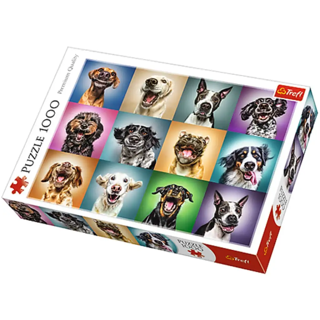 Vicces kutya portrék 1000 db-os Puzzle - Trefl kép 1