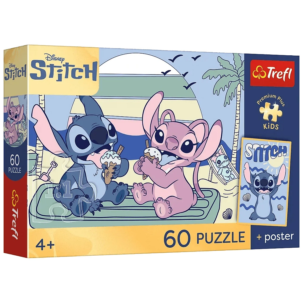 Disney Stitch Fagylaltos móka 60db-os puzzle - Trefl kép 1