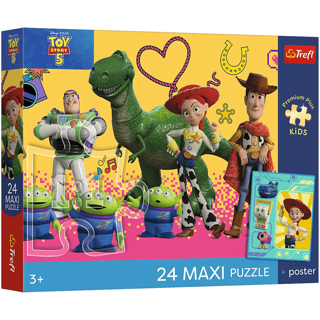 Toy Story 5 Játékok és barátok 24db-os Maxi puzzle - Trefl kép 1
