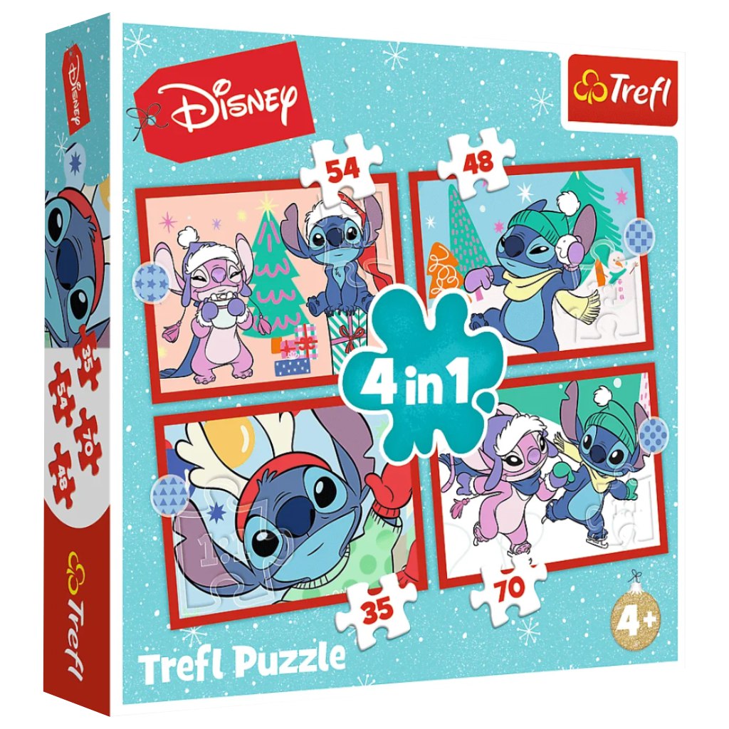 Stitch 4 az 1-ben 35-48-54-70db-os puzzle Trefl kép 1