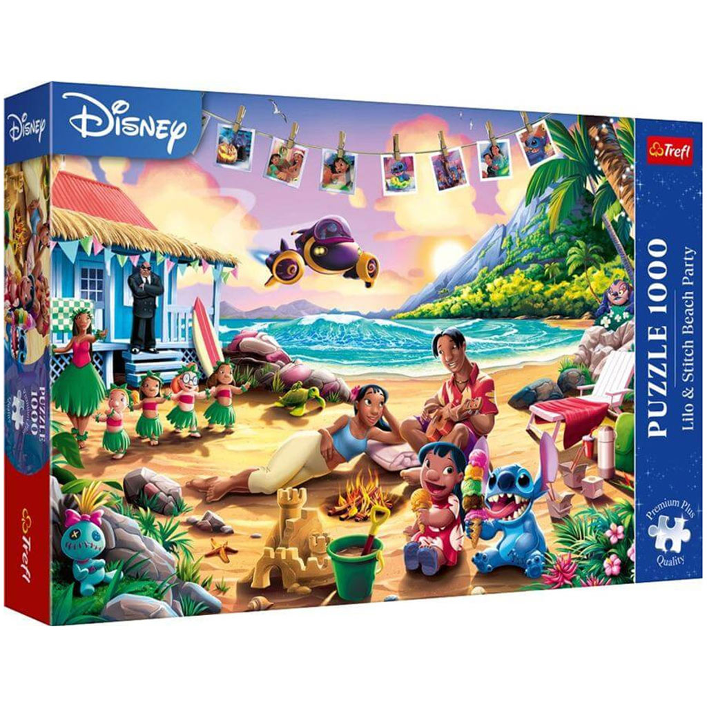 Stitch a tengerparton 1000db-os Prémium plusz puzzle - Trefl kép 1