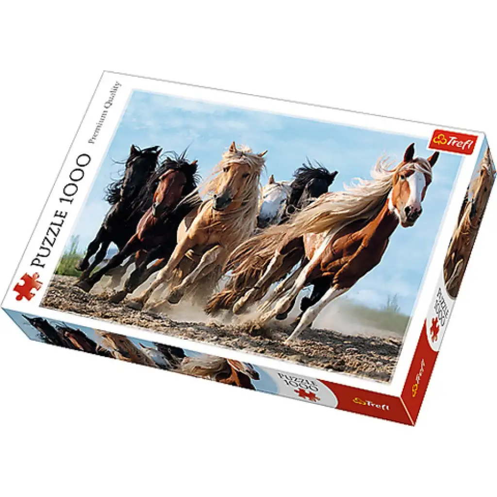 Vágtázó lovak 1000db-os prémium puzzle - Trefl kép 1