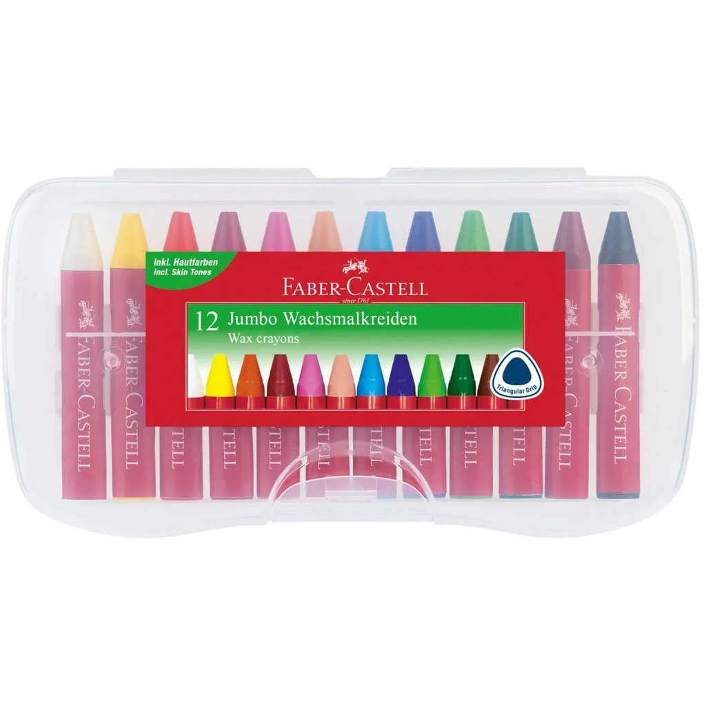Faber-Castell: Triangular Jumbo zsírkréta 12db-os szett kép 1