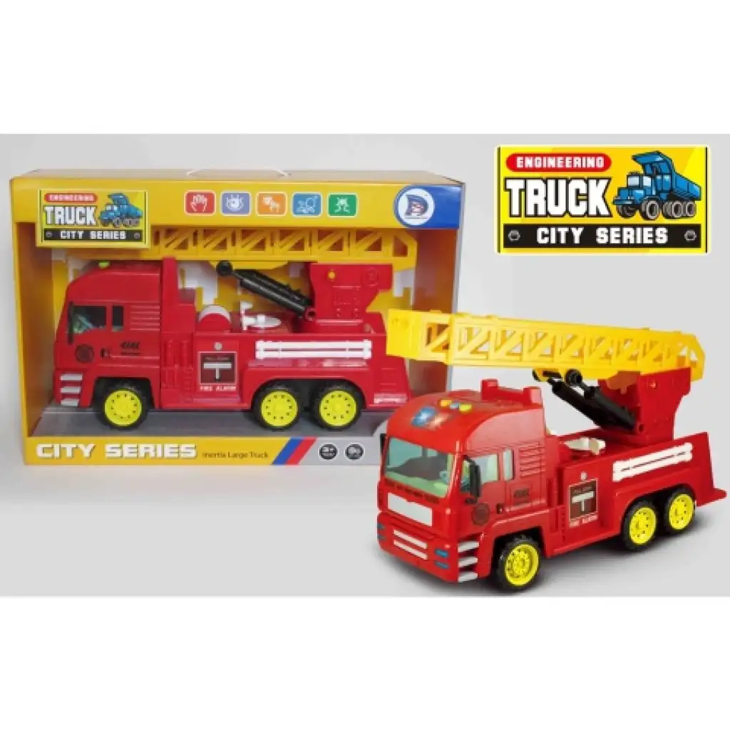 Tűzoltó teherautó fénnyel 37cm-es kép 1