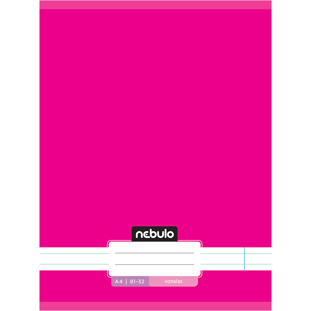 Nebulo: Tűzött vonalas neon rózsaszínű füzet 81-32 A/4 kép 1