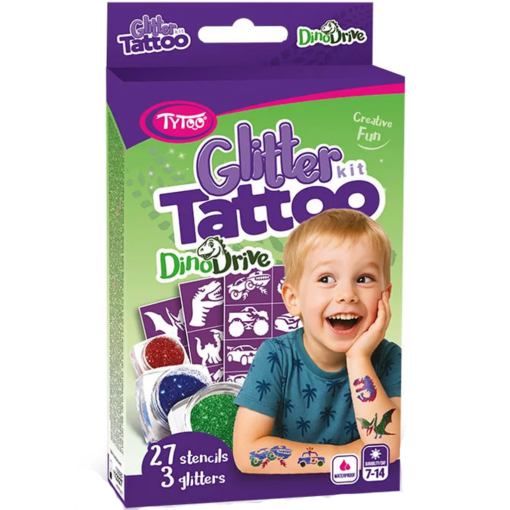 TyToo: DinoDrive csillámtetoválás szett kép 1
