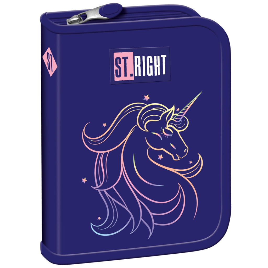 St.Right Unicorn Glow kihajtható tolltartó PC03 20,5x14x3,5cm kép 1