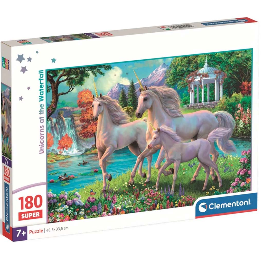 Unikornisok a vízesésnél 180db-os super puzzle - Clementoni kép 1