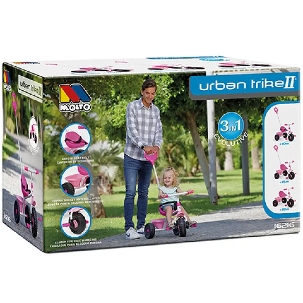 Molto: Urban Trike rózsaszín tricikli kép 1