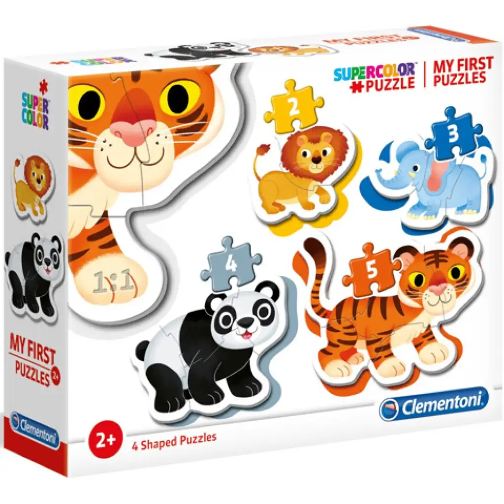 Vadállatok 4 az 1-ben Supercolor formapuzzle - Clementoni kép 1