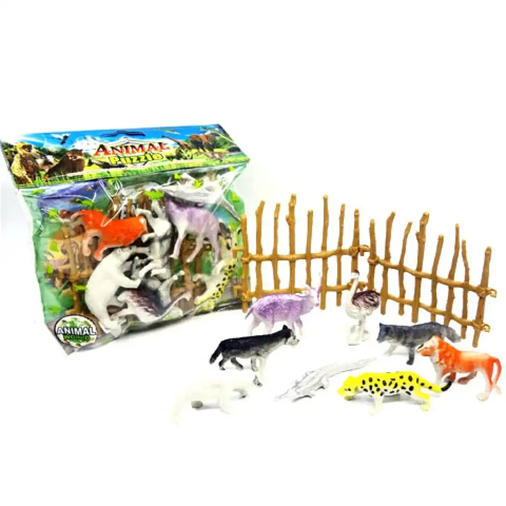 Vadállatok figura csomag kerítéssel kép 1