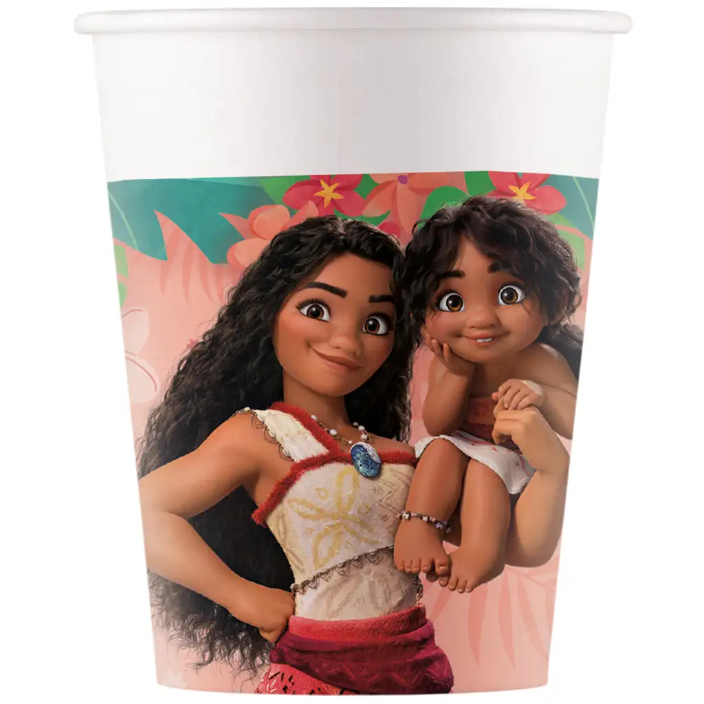 Disney Hercegnők Vaiana 2 papírpohár 8db-os szett 200ml kép 1