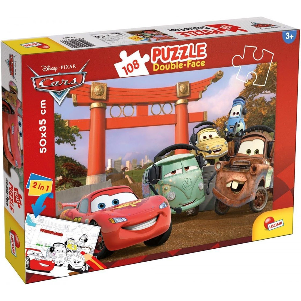 Verdák 2 az 1-ben 108db-os puzzle és színező 50x35cm - Lisciani kép 1