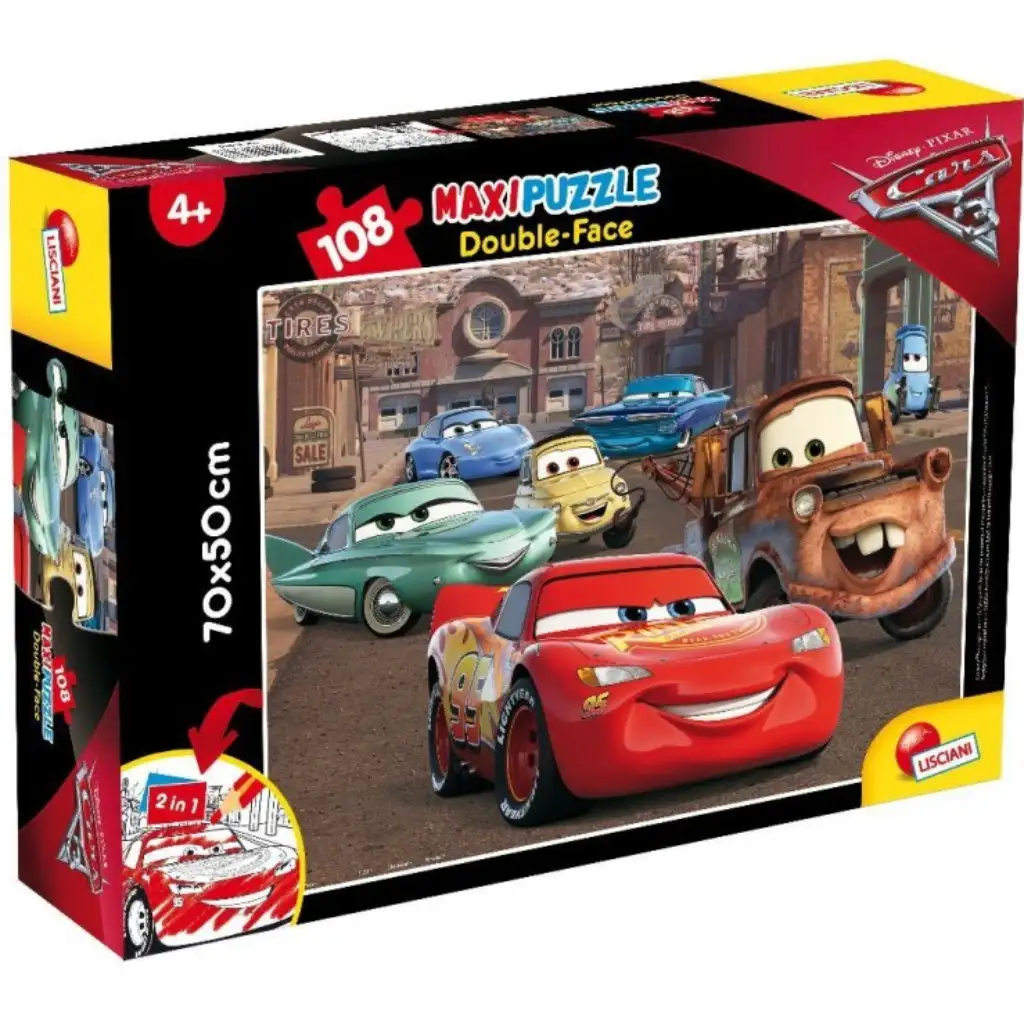 Verdák 2 az 1-ben 108db-os puzzle és színező 70x50cm - Lisciani kép 2