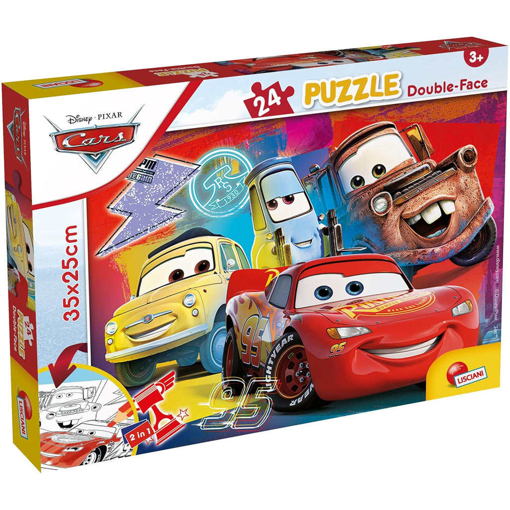 Verdák 2 az 1-ben 24db-os puzzle és színező 35x25cm - Lisciani kép 1