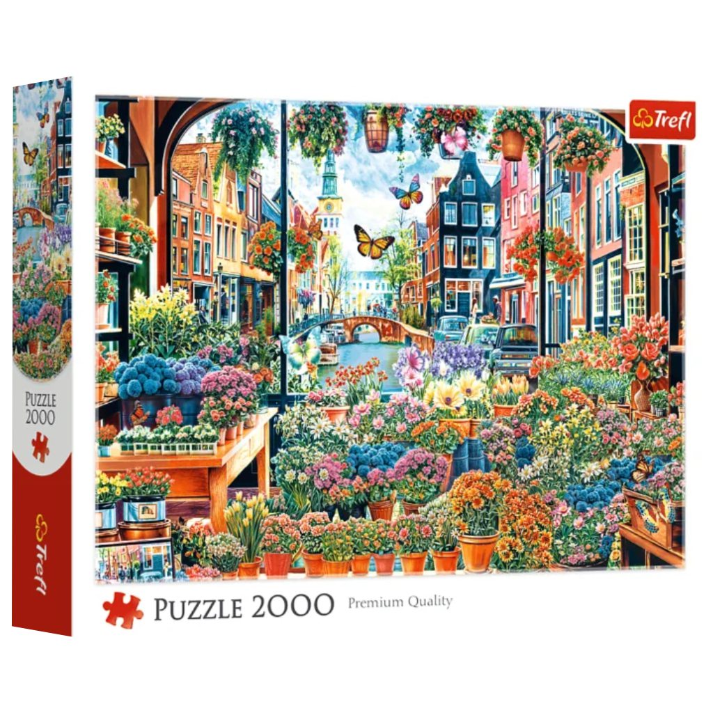 Virágbolt Amsterdamban Premium Quality 2000 db-os puzzle – Trefl kép 1