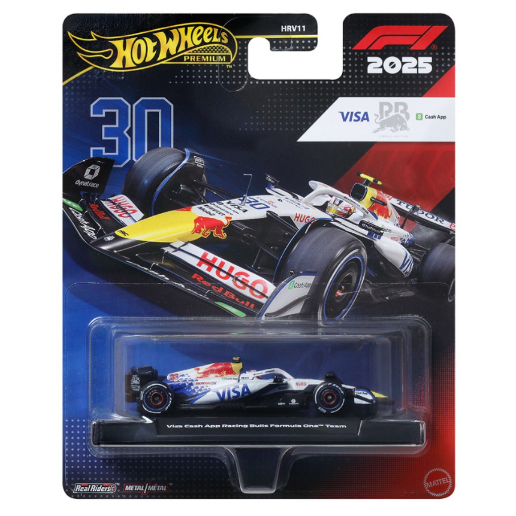 Hot Wheels Premium: Visa Cash App Racing Bulls Formula 1 team No.:30 kisautó 1/64 - Mattel kép 1