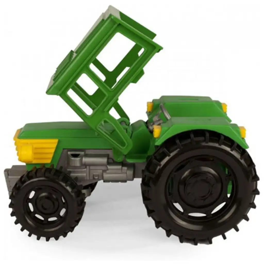 Zöld traktor lovas utánfutóval 38cm - Wader kép 2