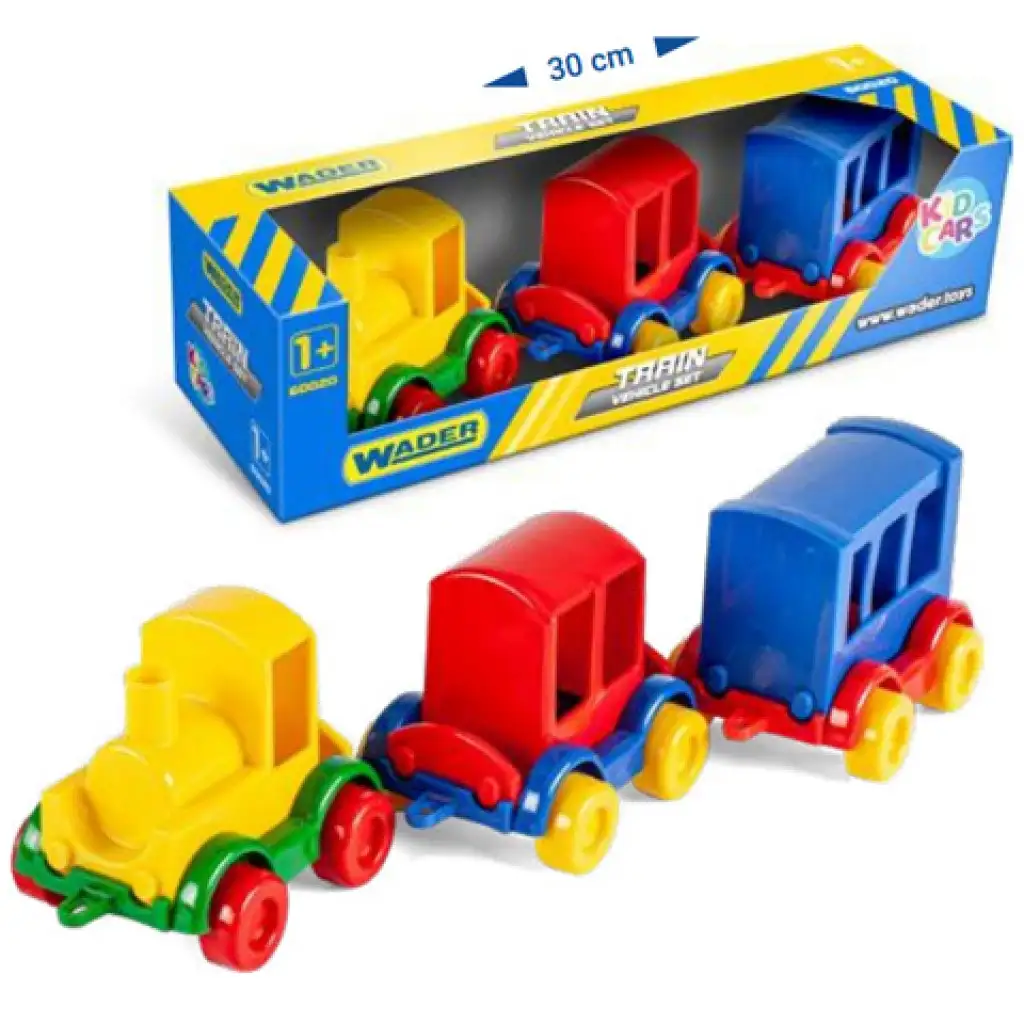 Kid Cars Vonatok 3db-os szett - Wader kép 1