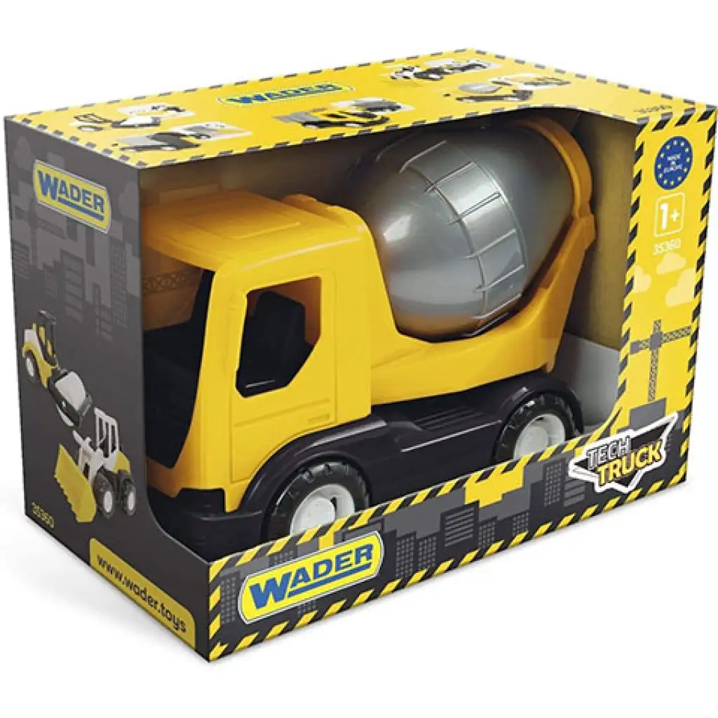 Tech Truck sárga betonkeverő mixer 23cm - Wader kép 1