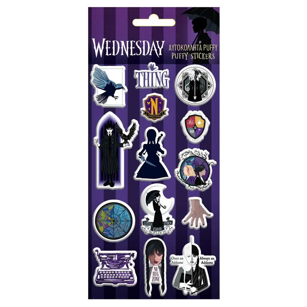 Luna: Wednesday 3D pufi matrica szett 10x22cm íven kép 1