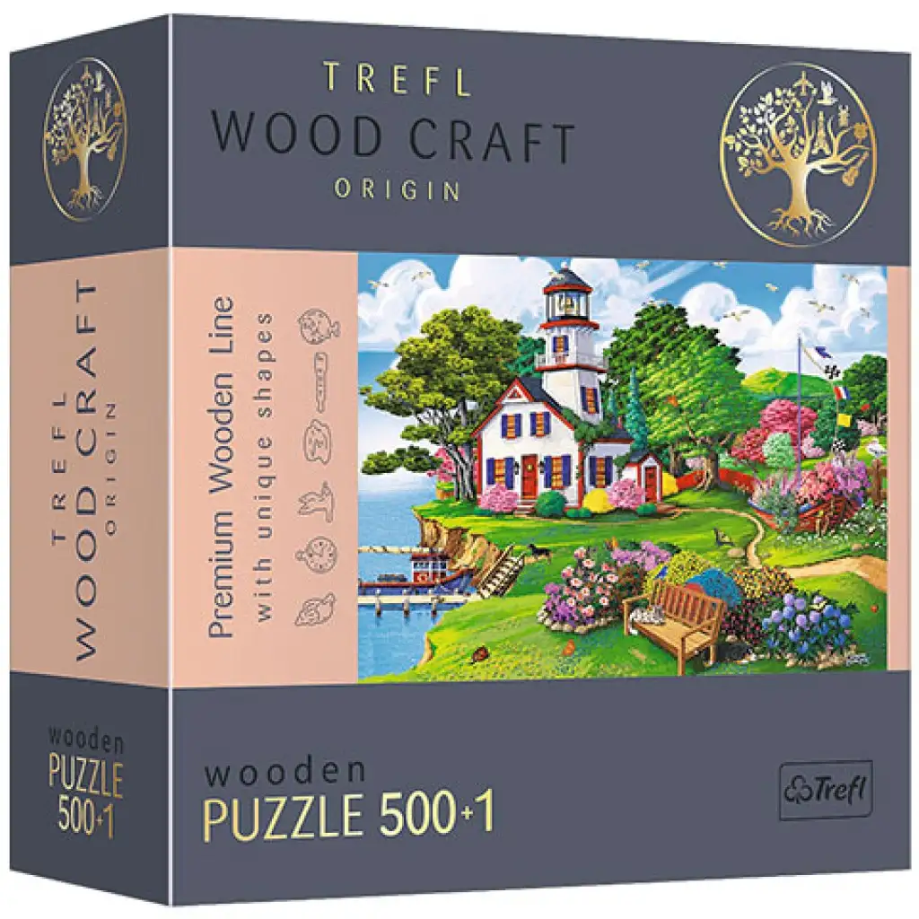 Wood Craft: Nyári kikötő fa puzzle 500+1db-os - Trefl kép 1