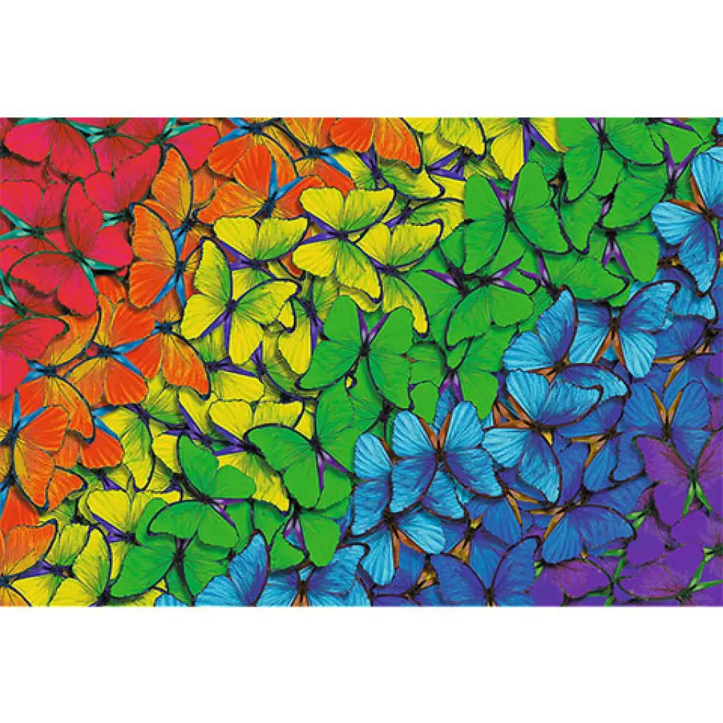 Wood Craft: Szivárvány pillangók fa puzzle 500+1db-os - Trefl kép 2
