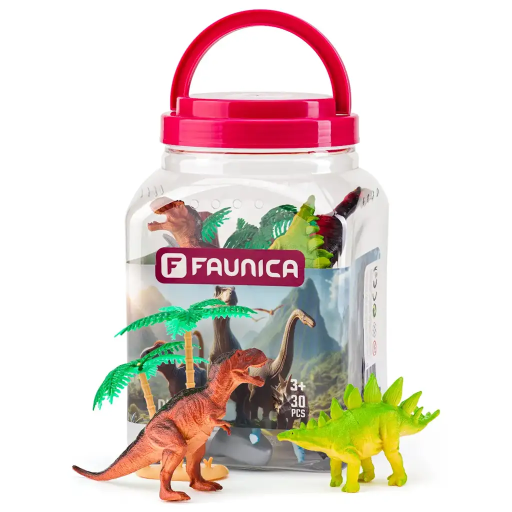 Faunica: Dinoszauruszok játékszett vödörben - Woodyland kép 1