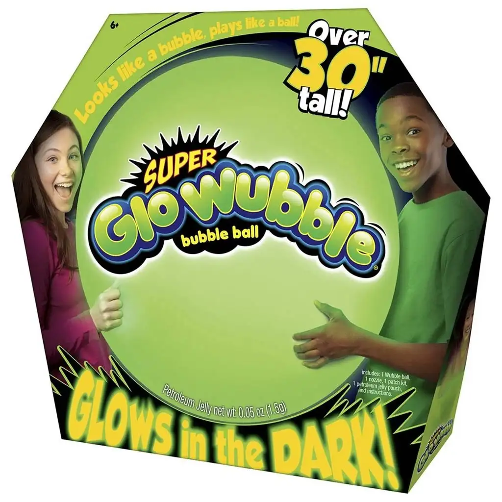 Super Glo Wubble világító buboréklabda zöld színben 75cm kép 1