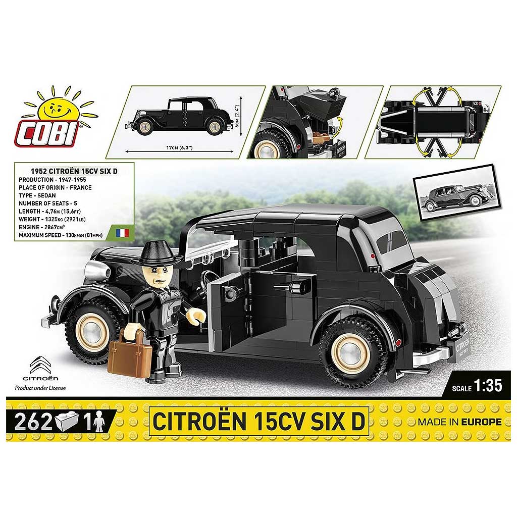 COBI: Citroen 15CV SIX D autó építőjáték (2267) kép 2
