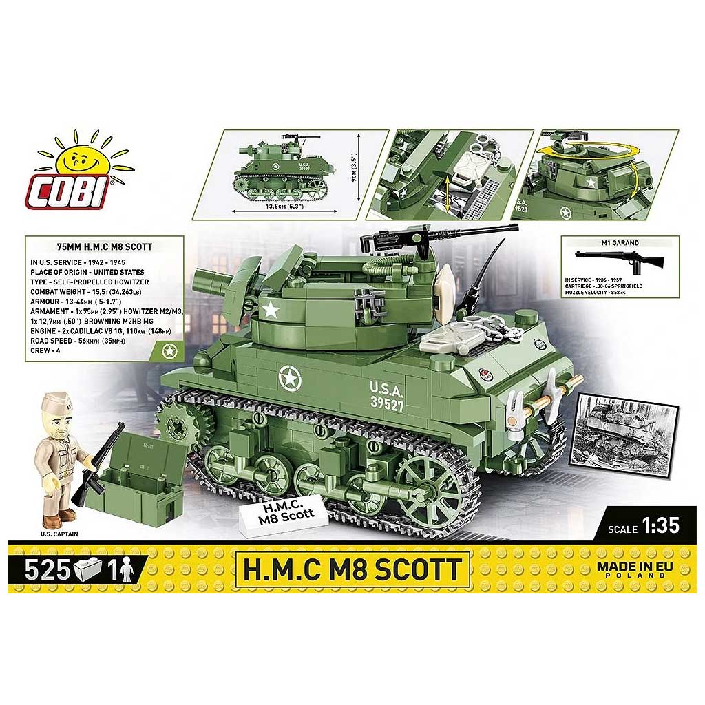 COBI: WWII H.M.C M8 Scott tank építőjáték (2279) kép 2