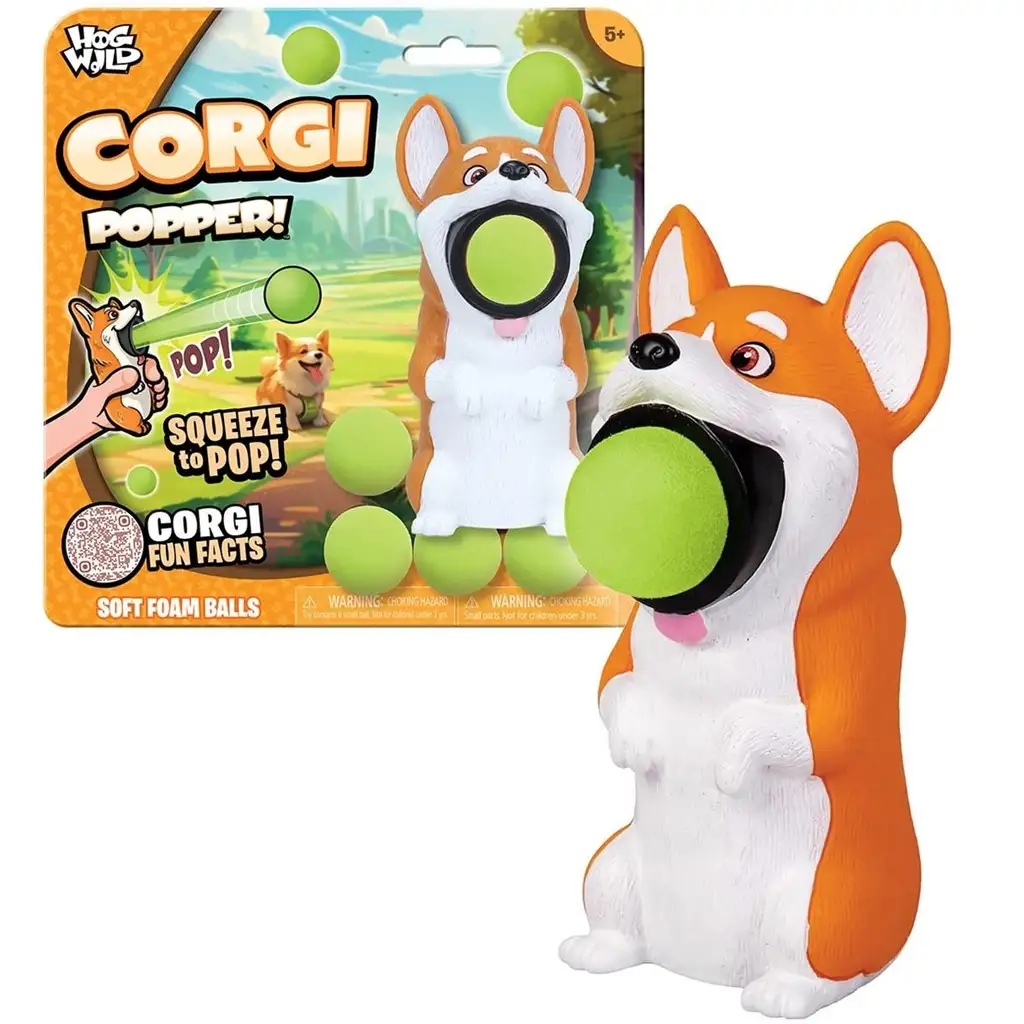 Zing: Popper Corgi kutyus kilövő labdákkal kép 1
