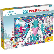 Disney 101 kiskutya 2 az 1-ben 24db-os puzzle és színező 35x25cm - Lisciani